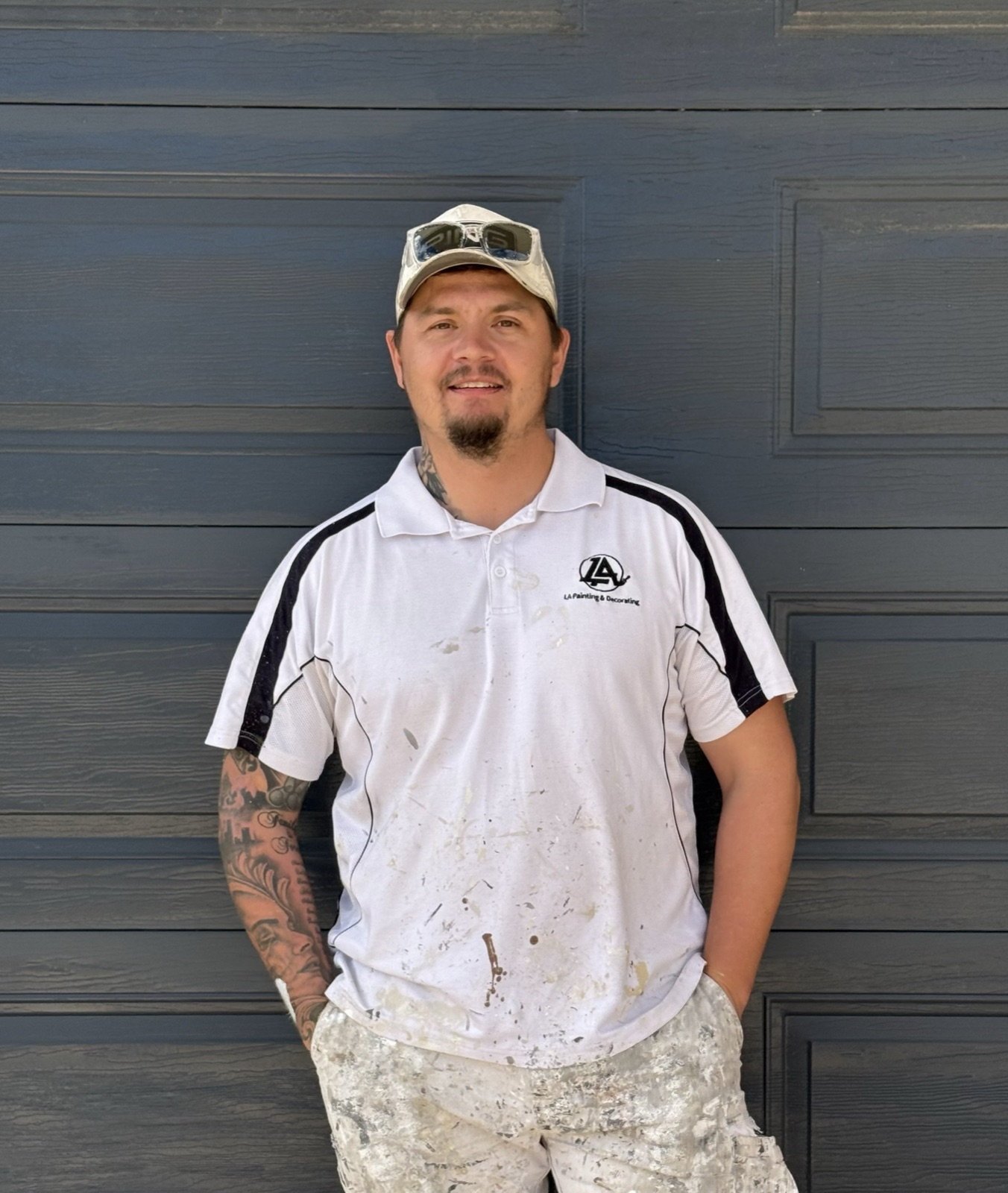 Luke Arter, Co-Owner and Director of Operations at LA Painting & Decorating, in branded uniform on site in Perth