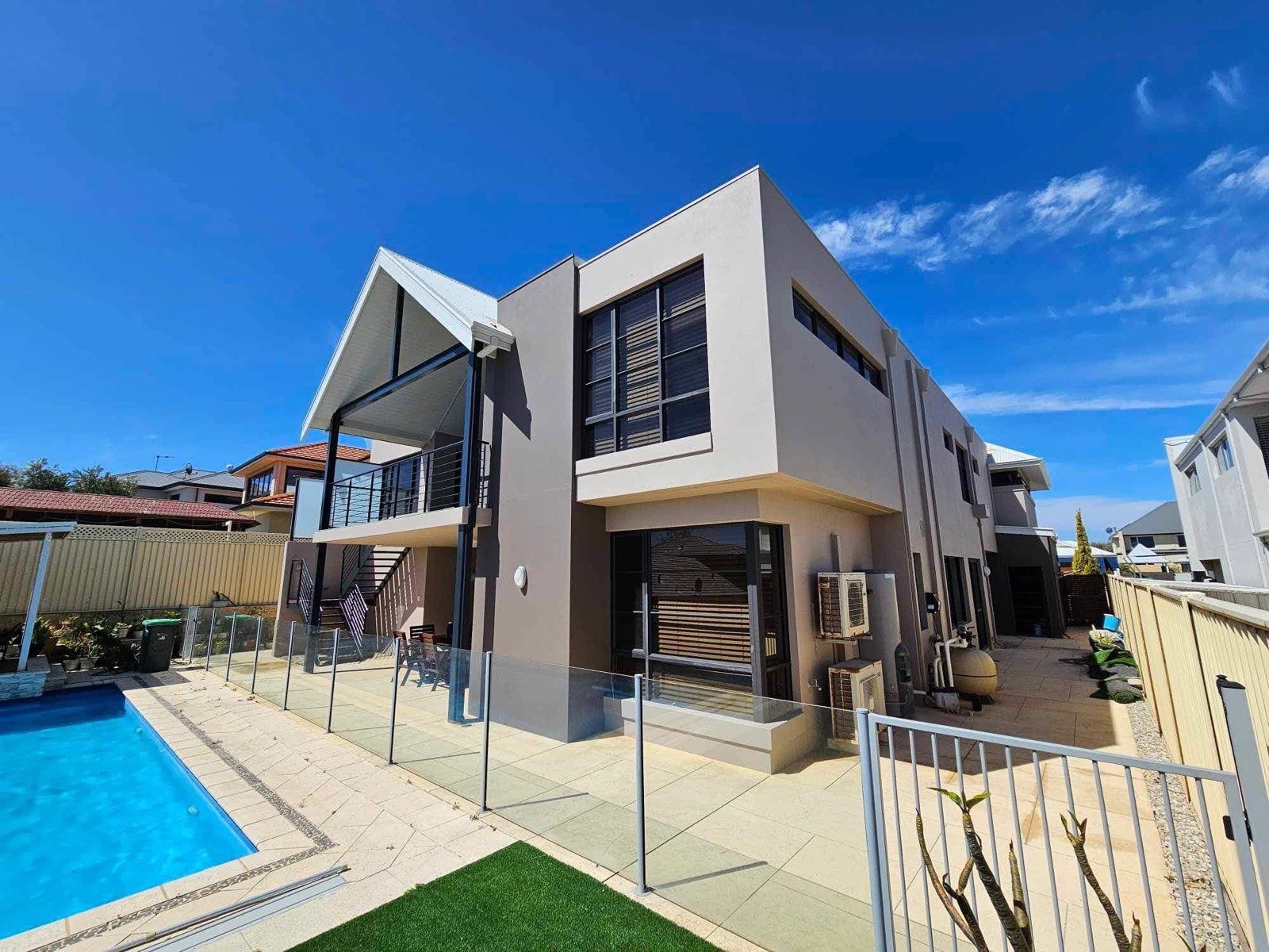 The render restored and recoated to a clean, even finish